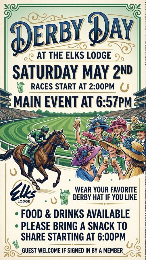 Kentucky Derby Day at the Elks Lodge!